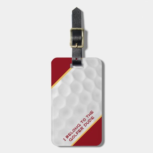 Funny Personalized Golf Ball Bagagelabel (Voorkant verticaal)