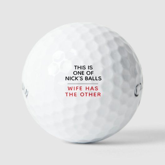 Funny Personalized Golf Balls - Lost Ball Message Golfballen (Voorkant)