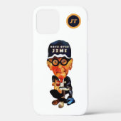 Funny Personalized Guitar Player Apple iPhone Case (Achterkant)