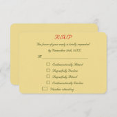 Funny Personalized Holiday Kerstbruiloft RSVP (Voorkant / Achterkant)