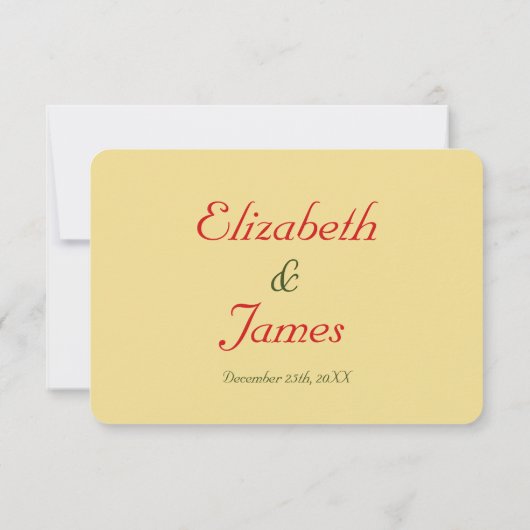 Funny Personalized Holiday Kerstbruiloft RSVP (Achterkant)