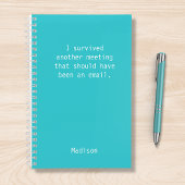 Funny Personalized I Survived Kantoor Meeting Notitieboek
