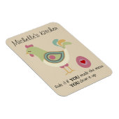 Funny Personalized Kitchen Rule Chicken Magneet (Rechterzijde)