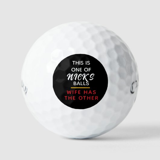 Funny Personalized Lost Ball Message Golf Balls Golfballen (Voorkant)