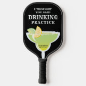 Funny Personalized Margarita Drink Pickleball Paddle (Achterkant)