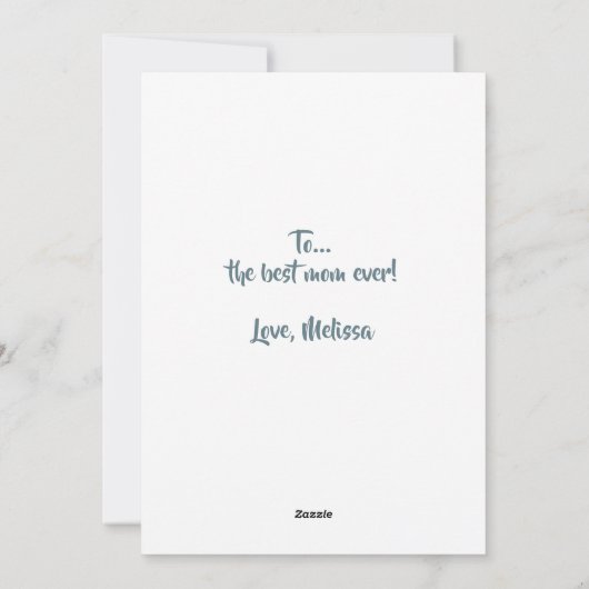 Funny Personalized Moederdag Feestdagenkaart (Achterkant)