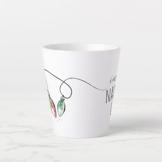 Funny Personalized Mugs for Kerstmis Latte Mok (Voorkant)
