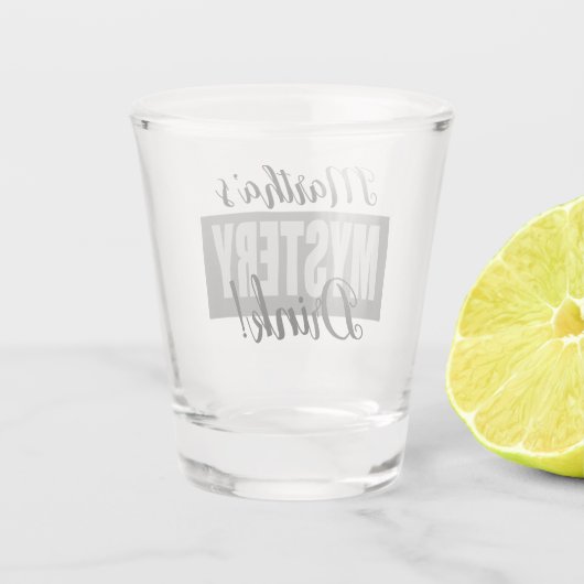 Funny Personalized Mystery Drink Shot Glas (Achterkant)