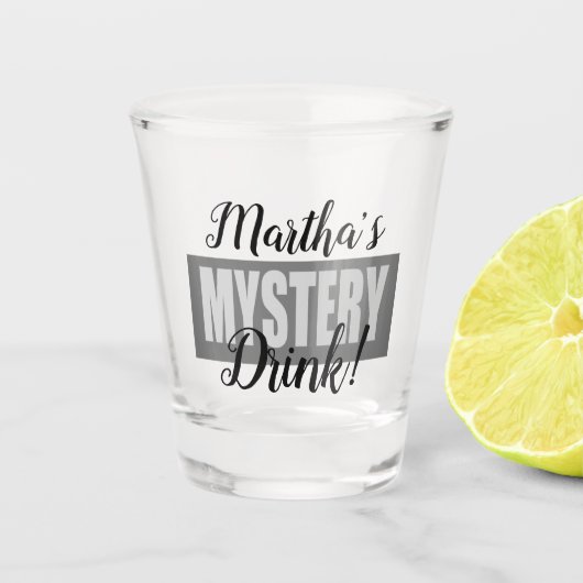 Funny Personalized Mystery Drink Shot Glas (Voorkant)