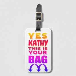 Funny Personalized Name Bagagelabel