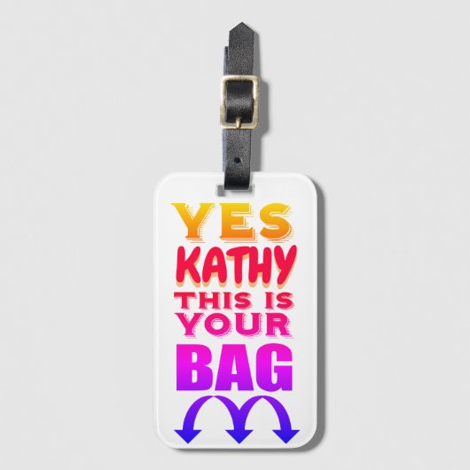 Funny Personalized Name Bagagelabel (Voorkant (verticaal))