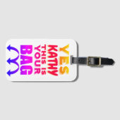Funny Personalized Name Bagagelabel (Voorkant (horizontaal))