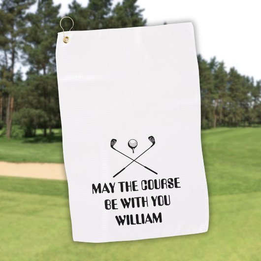 Funny Personalized Name Golfhanddoek