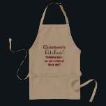 Funny Personalized N'Awlins Apron Standaard Schort<br><div class="desc">Grappig gepersonaliseerd geschreeuw voor de keuken van de N'Awlins.</div>