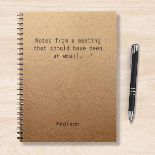 Funny Personalized Notes Kantoor Meeting Notitiebo Notitieboek