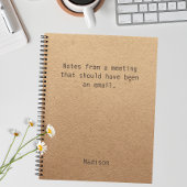 Funny Personalized Notes Kantoor Meeting Notitiebo Notitieboek