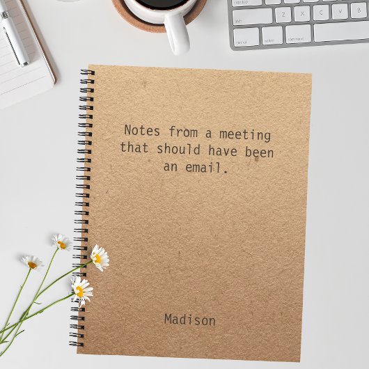 Funny Personalized Notes Kantoor Meeting Notitiebo Notitieboek