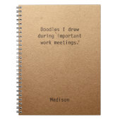 Funny Personalized Notes Kantoor Meeting Notitieboek (Voorkant)