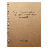 Funny Personalized Notes Kantoor Meeting Notitieboek (Voorkant)