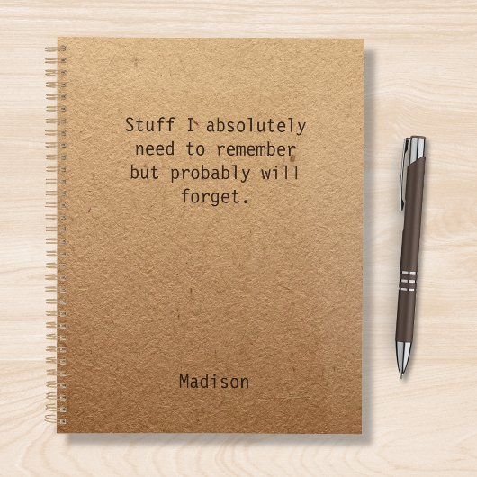 Funny Personalized Notes Kantoor Meeting Planner