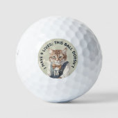 Funny Personalized Novelty Monogram Cat Advice Golfballen (Voorkant)