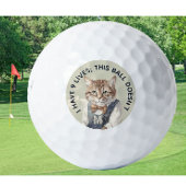 Funny Personalized Novelty Monogram Cat Advice Golfballen