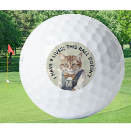Funny Personalized Novelty Monogram Cat Advice Golfballen