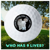 Funny Personalized Novelty Monogram Cat Advice Golfballen