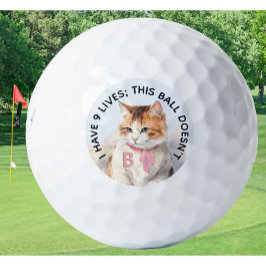 Funny Personalized Novelty Monogram Cat Advice Golfballen