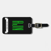 Funny Personalized Outta here Bagagelabel Cadeft (Voorkant horizontaal)