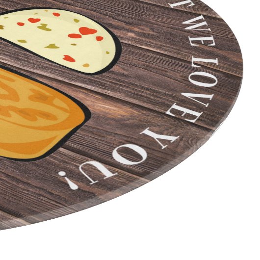 Funny Personalized Pa Cheese Pun Rustic Snijplank (Hoek)