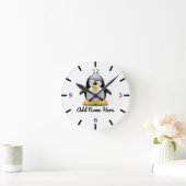 Funny Personalized Penguin Ronde Klok (Huis)