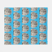 Funny Personalized Pet Face Fleece Deken (Voorkant (Horizontaal))