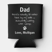 Funny Personalized Pet Photo Dog Dad Blikjeskoeler (Voorkant)