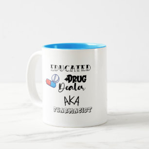 Funny Personalized Pharmacist gift Tweekleurige Koffiemok