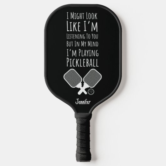 Funny Personalized Pickleball Paddle Player Humor (Voorkant)