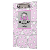 Funny Personalized Pickleball "Play Like A Girl" Klembord (Links)