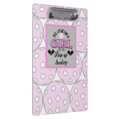Funny Personalized Pickleball "Play Like A Girl" Klembord (Rechts)