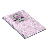 Funny Personalized Pickleball "Play Like A Girl" Notitieboek (Rechterzijde)