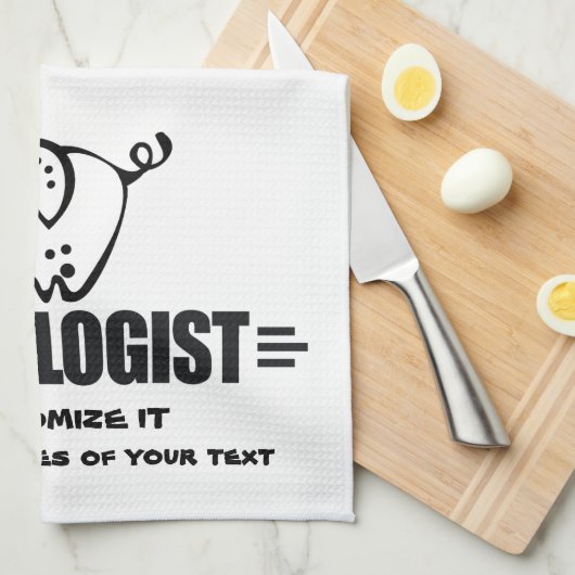 Funny Personalized Pig Theedoek (Quarter Fold)