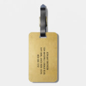 Funny Personalized Pilot Gift Travel Lover Gold Bagagelabel (Achterkant verticaal)