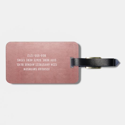 Funny Personalized Pilot Gift Travel Lover Pink Bagagelabel (Achterkant horizontaal)