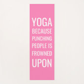 Funny Personalized Pink Exercise Yogamat (Voorkant)