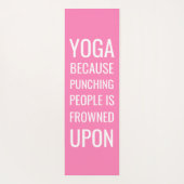 Funny Personalized Pink Exercise Yogamat (Achterkant)