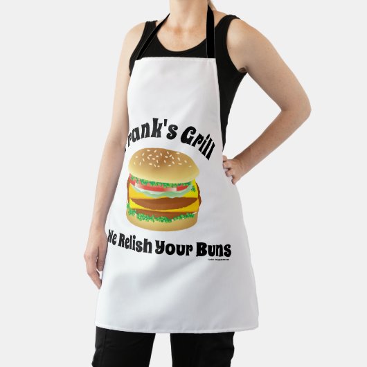 Funny Personalized Relax Uw Buns BBQ Schort (Insitu)