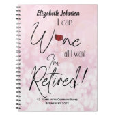 Funny Personalized Retirement Wine Notitieboek (Voorkant)