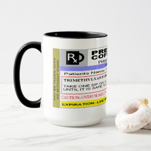Funny Personalized Rx ETIKET - Voorschrijvingskoff Mok