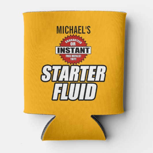 Funny Personalized Starter Fluid Blikjeskoeler (Voorkant)