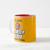 Funny Personalized Starter Fluid Tweekleurige Koffiemok (Voorkant links)