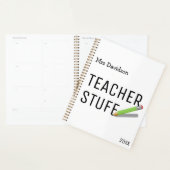 Funny Personalized Teacher Stuff Planner (Display)